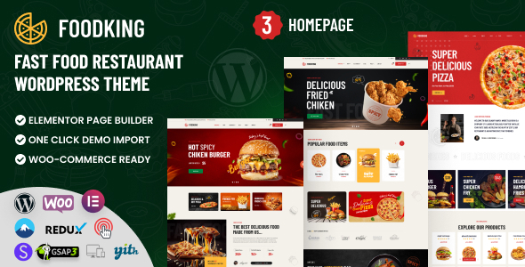 Foodking – Fast Food Restaurant WordPress Theme