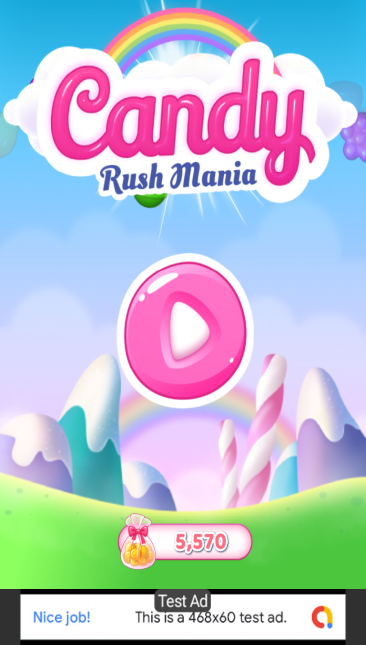 Candy Rush Mania Match 3 Game Android Studio Project With Admob Ads