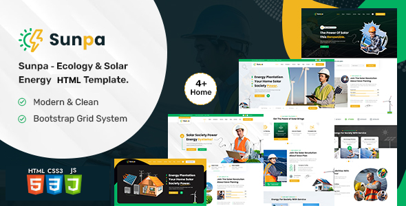 Sunpa – Ecology & Solar Energy HTML5 Template