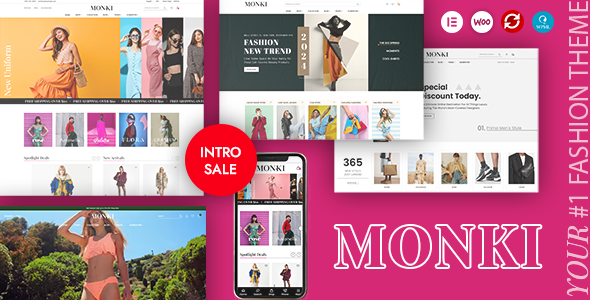 Free download Monki - Elementor Fashion WooCommerce WordPress Theme