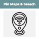 Pin Maps & Search Icon