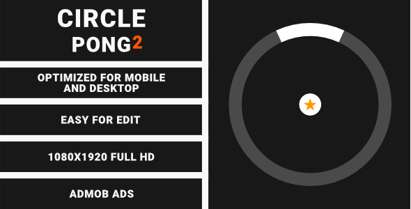 Circle Pong 2 (HTML5 Game + Construct 3)