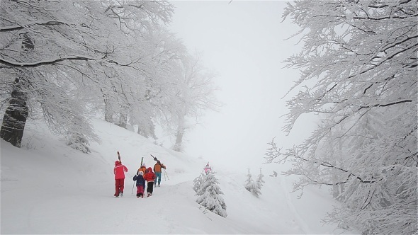 People On A Snowy  Slope 4