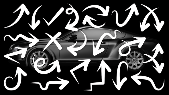 Hand Drawn Arrows Pack Infographics template preview