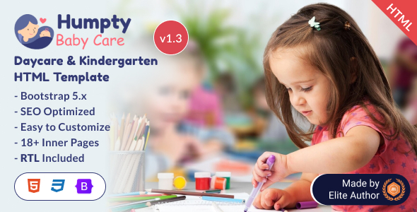 Humpty - Daycare & Kindergarten Bootstrap 5 Template