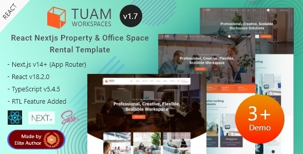 Tuam - React Next js 14 Property Office Space Rental Template