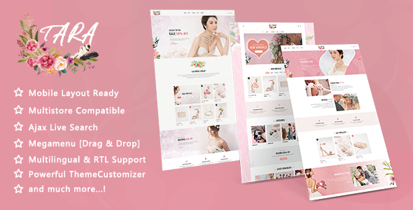 Tara - Jewelry Wedding PrestaShop Theme