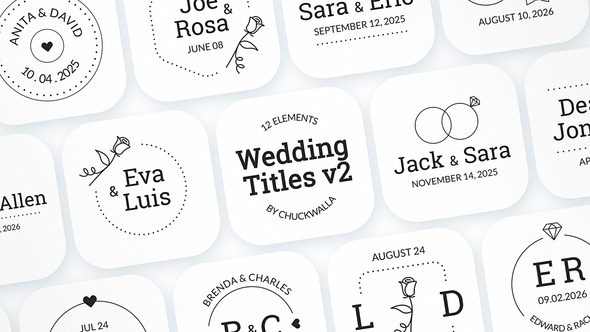Wedding Titles v2 Titles template preview