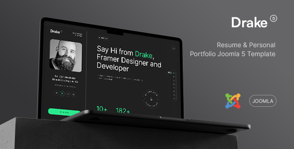 Drake - Joomla 5 Personal Portfolio Template