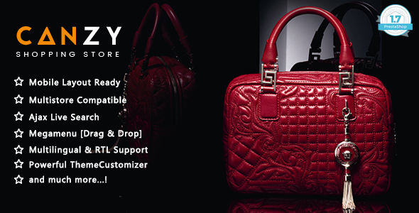 Canzy - Shopping Handbags and Clothes PrestaShop Theme