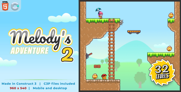 Melody's Adventure 2 - HTML5 Platform game
