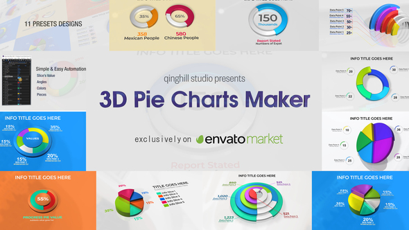 3D Pie Charts Maker, After Effects Project Files | VideoHive