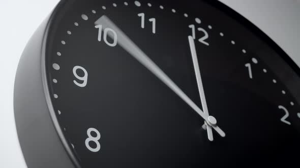 Black Clock Face From 8 To 2 Hours Changed Focus alt