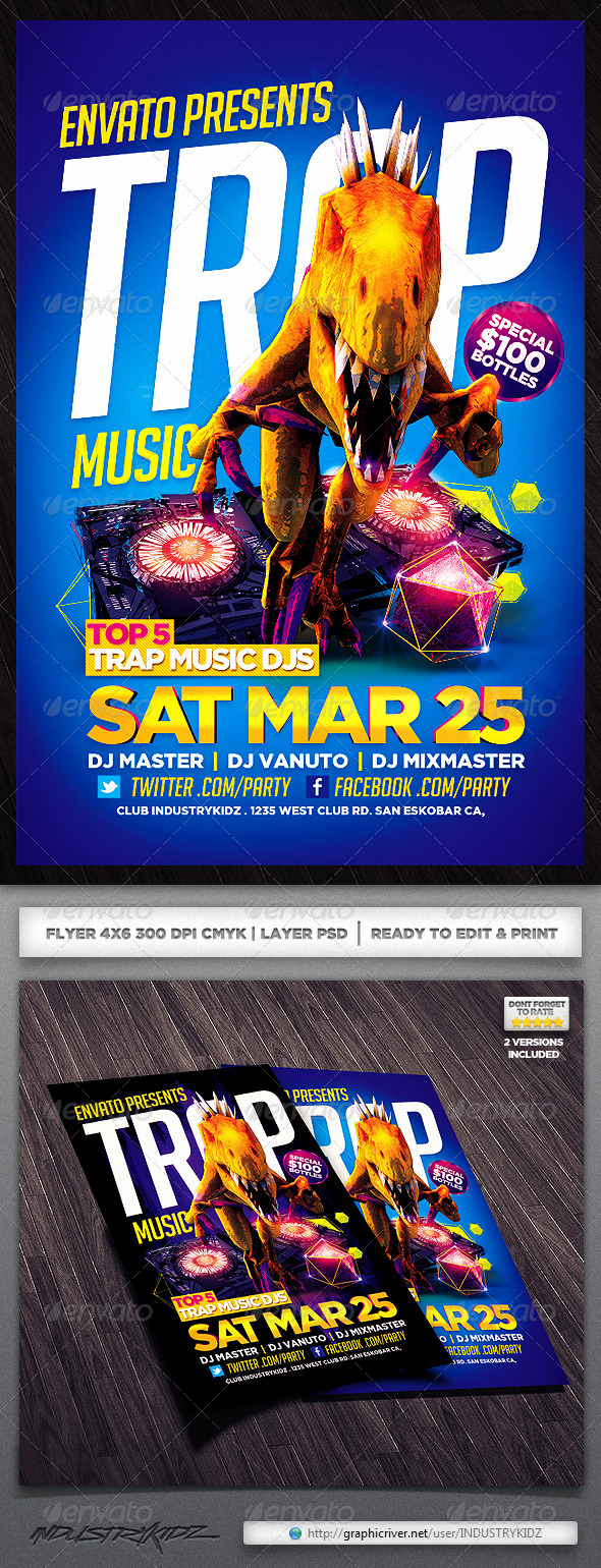 Trap Music Flyer - Clubs & Parties Events