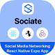 Sociate - Social Media Networking | React Native Expo App |CLI 0.73.4