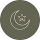 Linestyle Icon Design Set Eid Mubarak