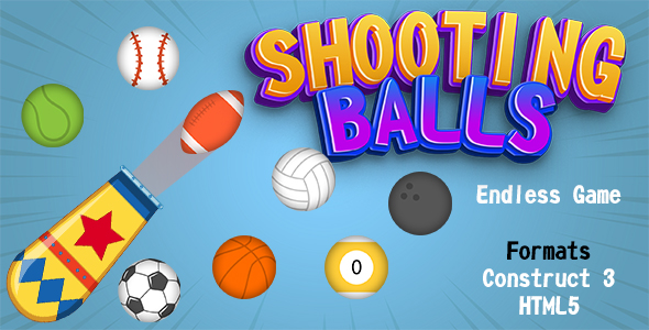Shooting Balls Game (Construct 3 | C3P | HTML5) Endless Game