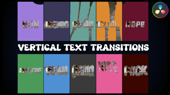 Vertical Text Transitions | DaVinci Resolve