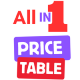All In One Pricing Tables