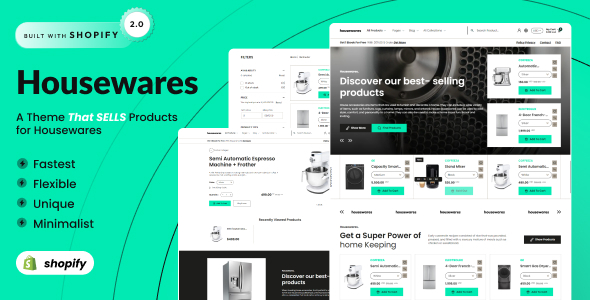Housewares – Kitchen Appliances Shopify 2.0 Design Template