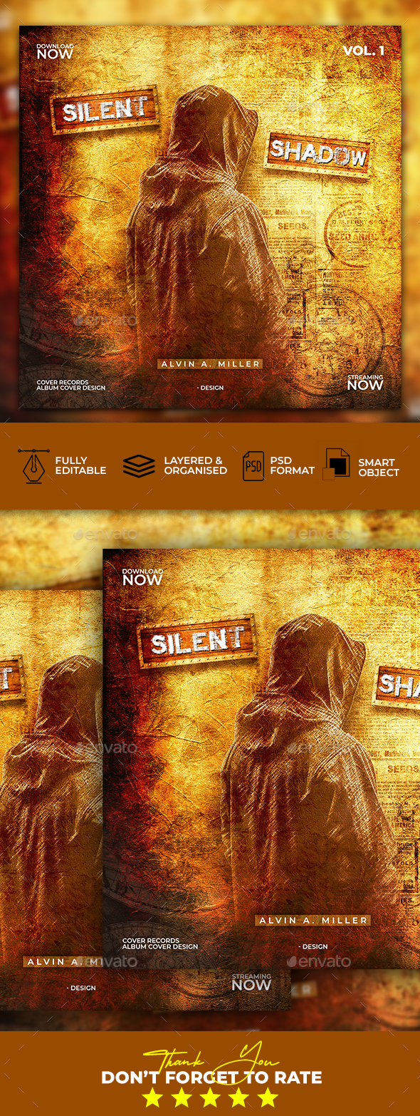 [DOWNLOAD]Silent Shadow Album Cover Art Template
