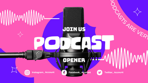 Podcast Intro | Interview Opener Video Displays template preview