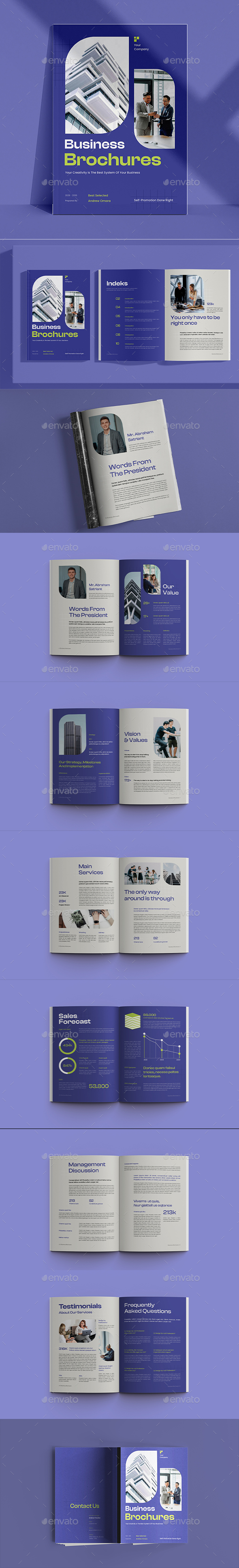 Purple Corporate Business Brochure
