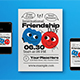 White Antidesign International Friendship Day Flyer Set