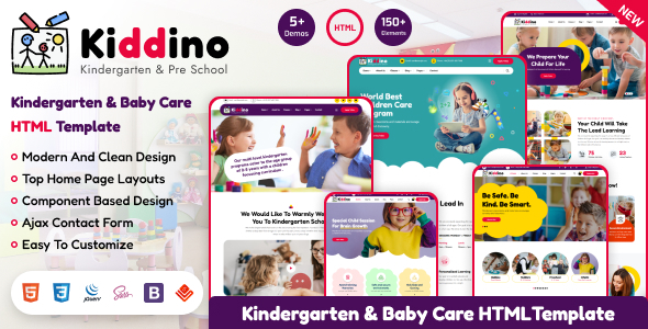 Kiddino - Kids, Children, School & Kindergarten HTML Template