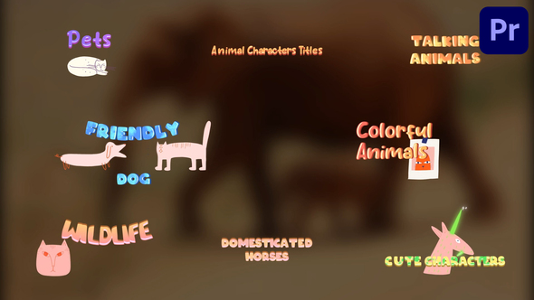 Animal Characters Titles for Premiere Pro