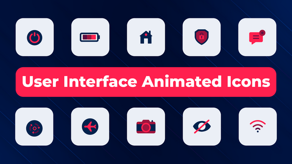 User Interface Animated Icons Elements template preview