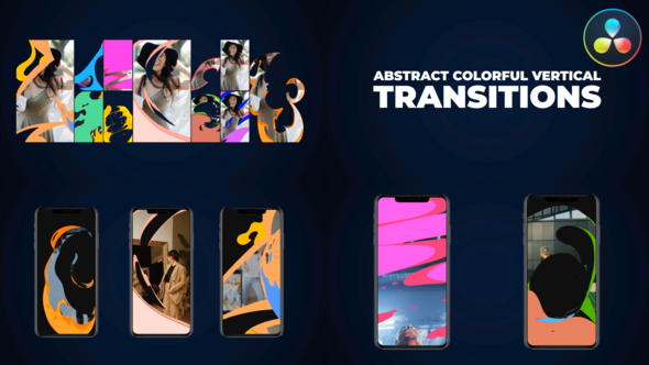 Abstract Colorful Vertical Transitions | DaVinci Resolve