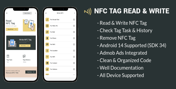 NFC Tag Reader - NFC Tools  - NFC Tag Writer & Reader - NFC Tasks
