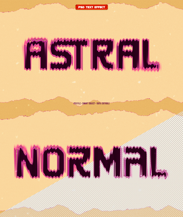 Astral 3D editable text effect