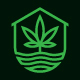 Cannabis House Logo Marijuana Leaf