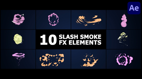 Slash Smoke Elements | After Effects