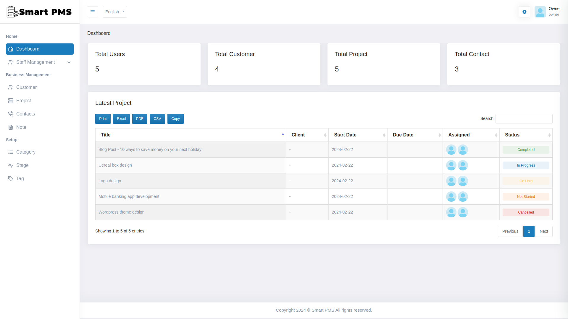 Smart PMS - Project Managment System by smartwebinfotech | CodeCanyon