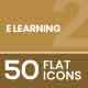 E Learning Flat Multicolor Icons