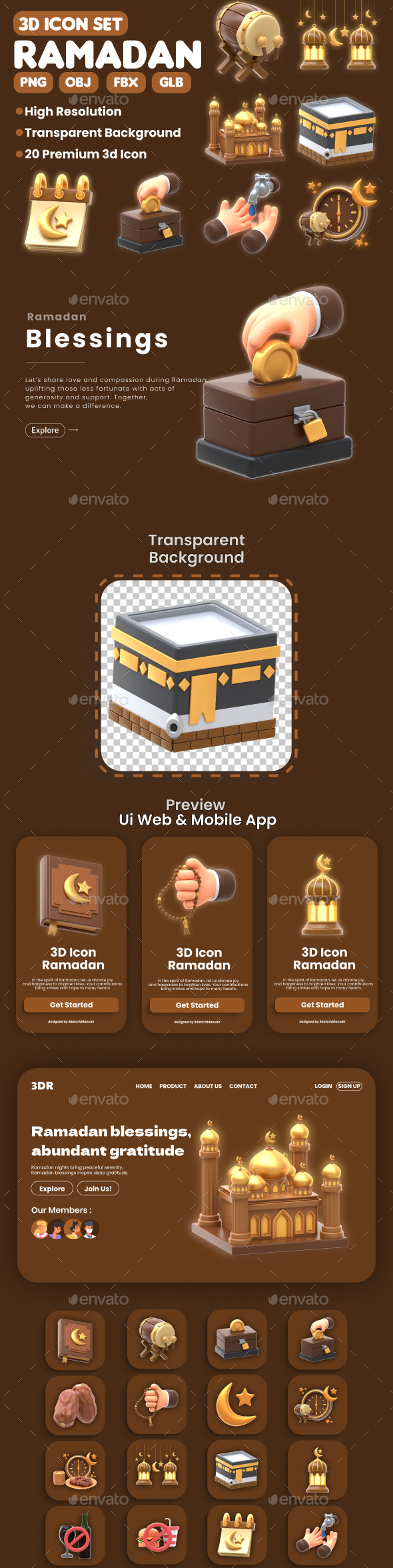[DOWNLOAD]Ramadan 3D Icons
