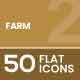 Farm Flat Multicolor Icons