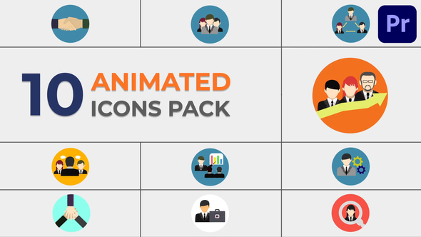 Animated Business Icons for Premiere Pro