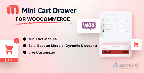 Free download Mini Cart Drawer For WooCommerce