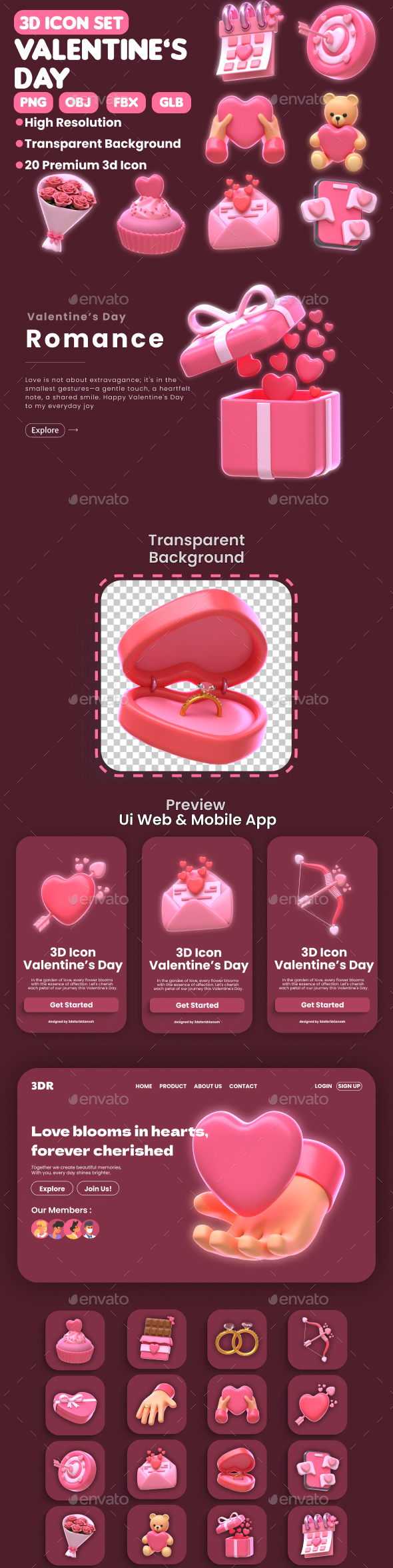 3D Valentine's Day