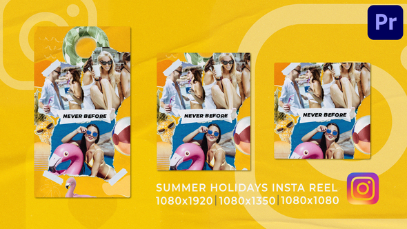 Summer Holidays Travel Funky Vertica Instagram Opener
