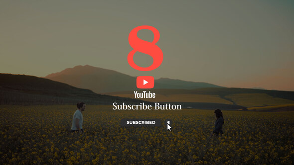 Youtube Subscribe Buttons Pack Premiere Pro template preview