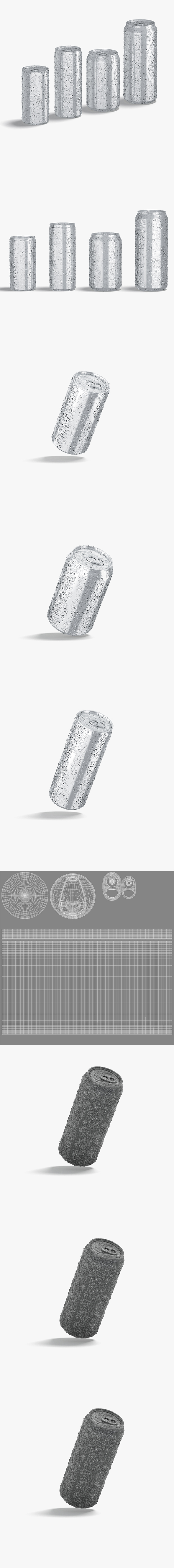 4 Aluminium Soda Can with drops - 280 ml 330 ml 450 ml 500 ml