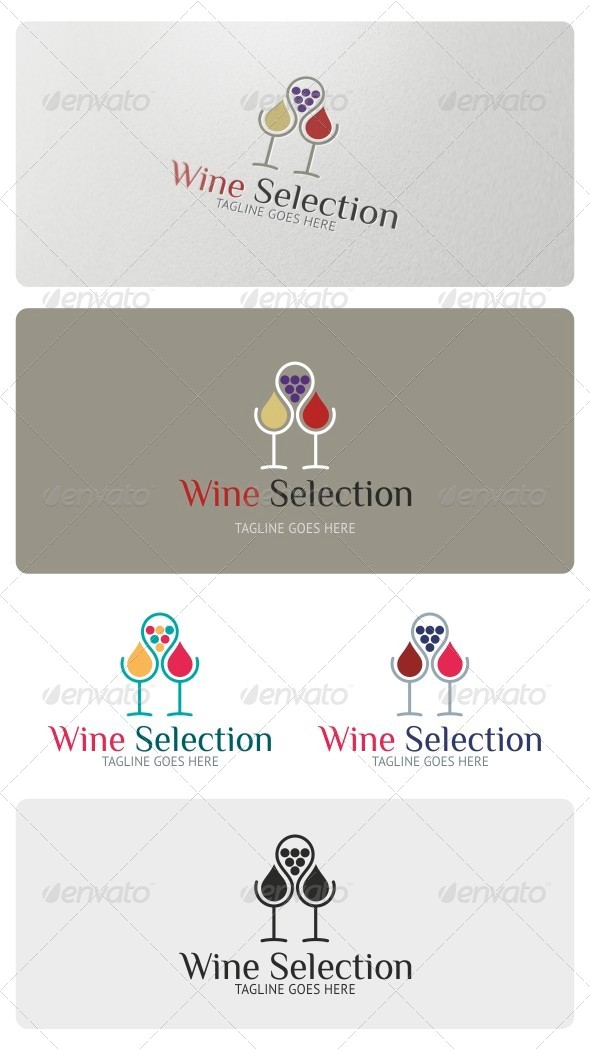 Wine Selection Logo Template - Food Logo Templates