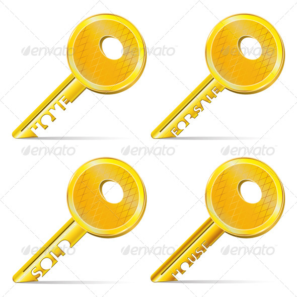 Set of Gold Keys - Conceptual Vectors