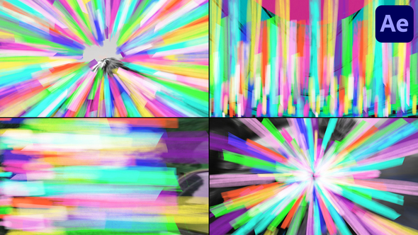 Brush Rainbow Seamless Transitions | After Effects Elements template preview