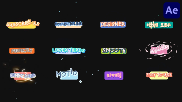 Cartoon Liquid Lower Thirds for After Effects